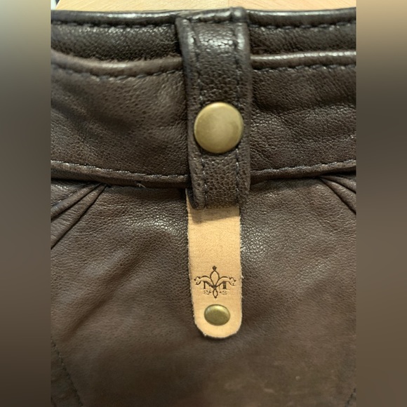 Mackage Genuine Leather Brown Biker Jacket - Picture 7 of 8